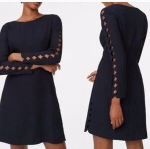 Club Monaco Navy Blue Edni Diamond Cutout Dress size 2